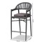 Baxton Studio Wendell Grey Finished Rope and Metal Outdoor Bar Stool 171-10773 - alternate 5
